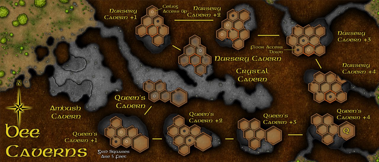 Nibirum Map: bee caverns by Wyvern